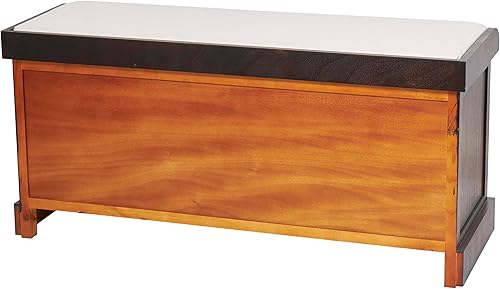 Miniatura 7 de Deco 79 Mesa decorativa rectangular de madera tradicional, 16 x 12 x 29 pulgadas, marrón