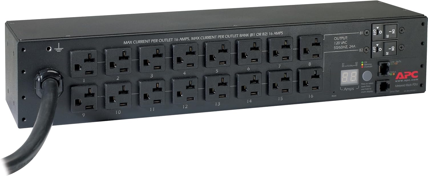AMERICAN POWER CONVERSION RACK PDU METERED 2U 30A 120V 5-20S LED Display Current Meter