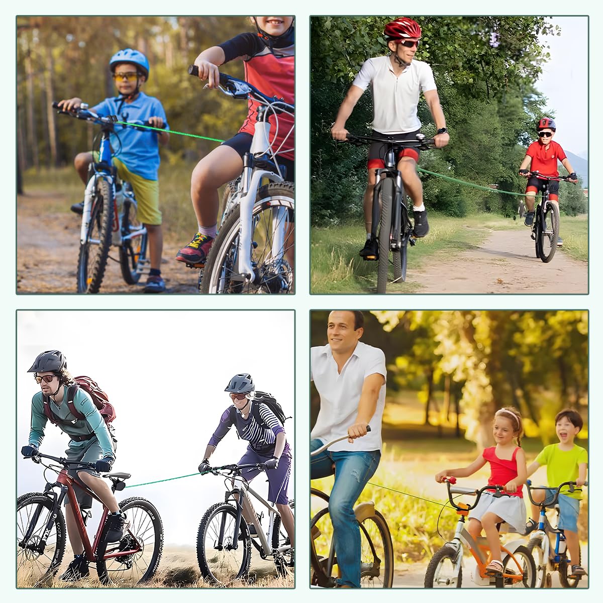 Barre de Traction Velo 2.5m, Corde de Remorquage Rétractable pour Enfant, Ceinture de Traction pour Bicyclette, Capacité 500 lbs