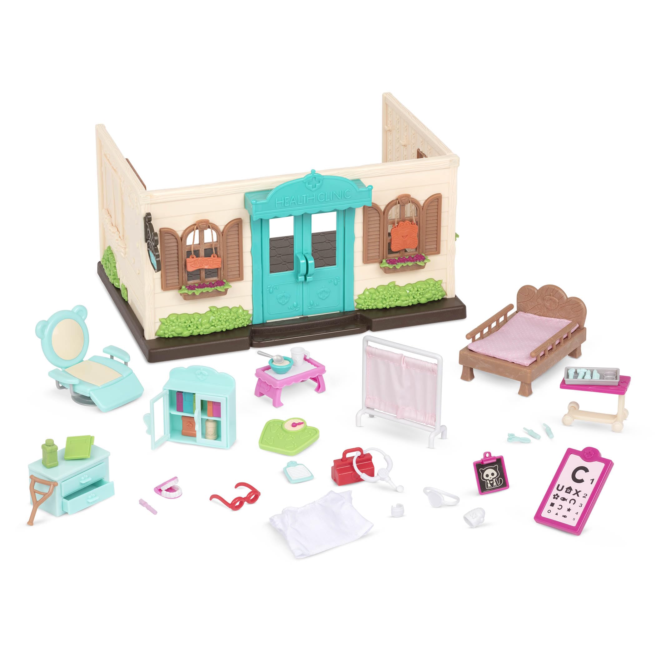 Li'l Woodzeez – Toy Walk – in Health Clinic Dollhouse Playset with