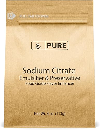 Pure Original Ingredients Citrato de Sodio (4 oz) Conservante y Emulsionante para Gastronomía Molecular