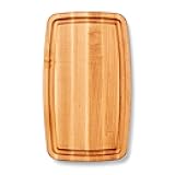 CB Series Rectangular Wooden Maple Cutting Board 18”x10.5” – 1.5” Thick, 8-lb Reversible Butcher Block with Rounded Edges, Juice Groove, Edge-Grain & Finger Grips – Made in the USA