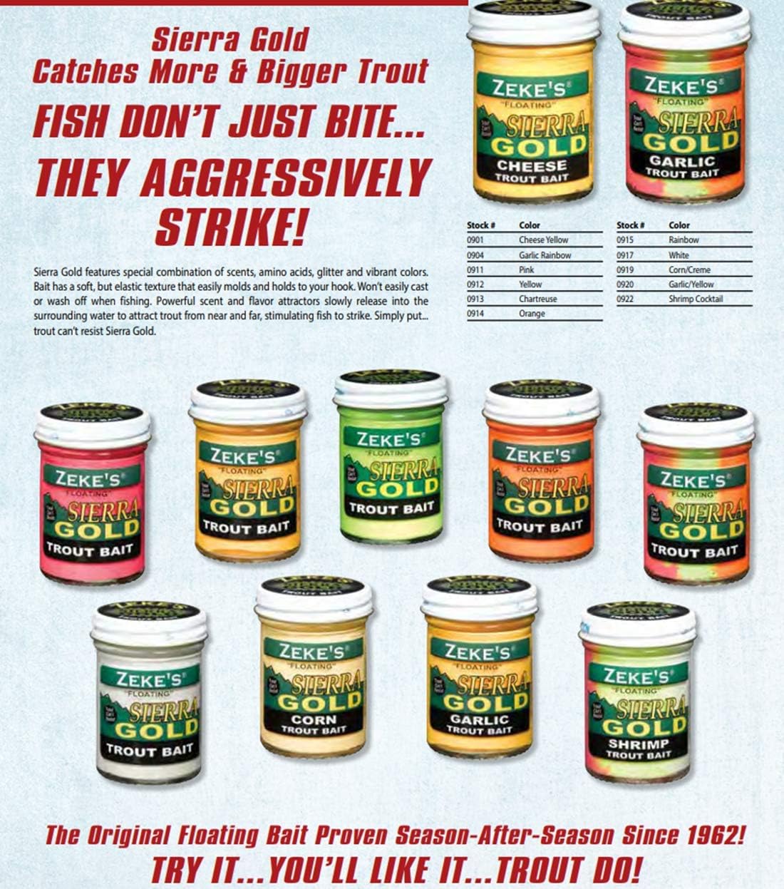 Zeke's powerbait Clearance