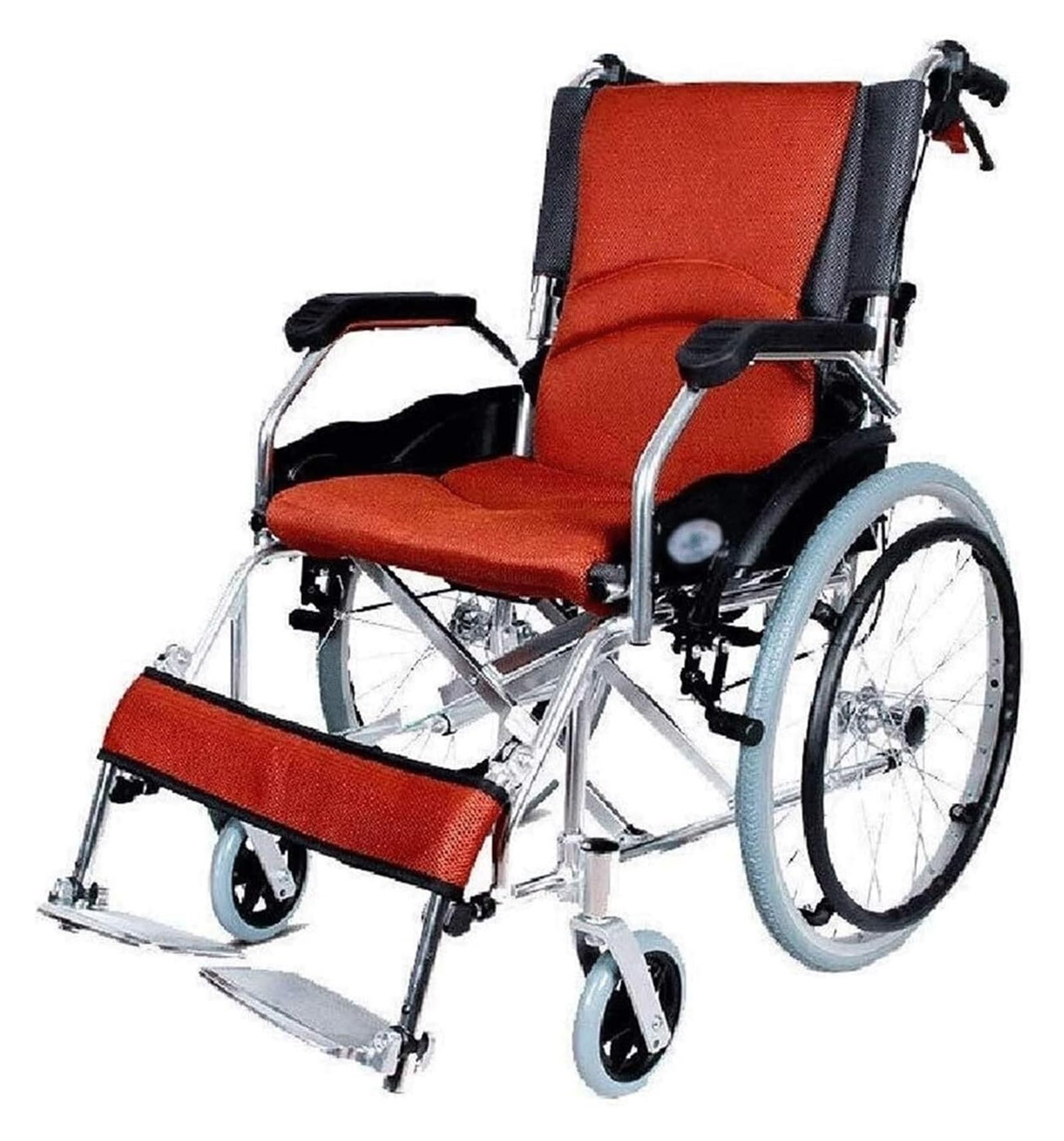 Sedie A Rotelle Pieghevoli Sedia A Rotelle Pieghevole Sedia A Rotelle Sportiva Sedia A Rotelle per Adulti Tempo Libero Pieghevole Leggera Ergonomica Confortevole Schiena,