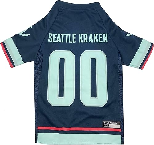 Camiseta NHL Seattle Kraken para perros y gatos. Tamaño S. La mejor camiseta PET para el nuevo equipo de hockey sobre hielo HOT para cachorros,