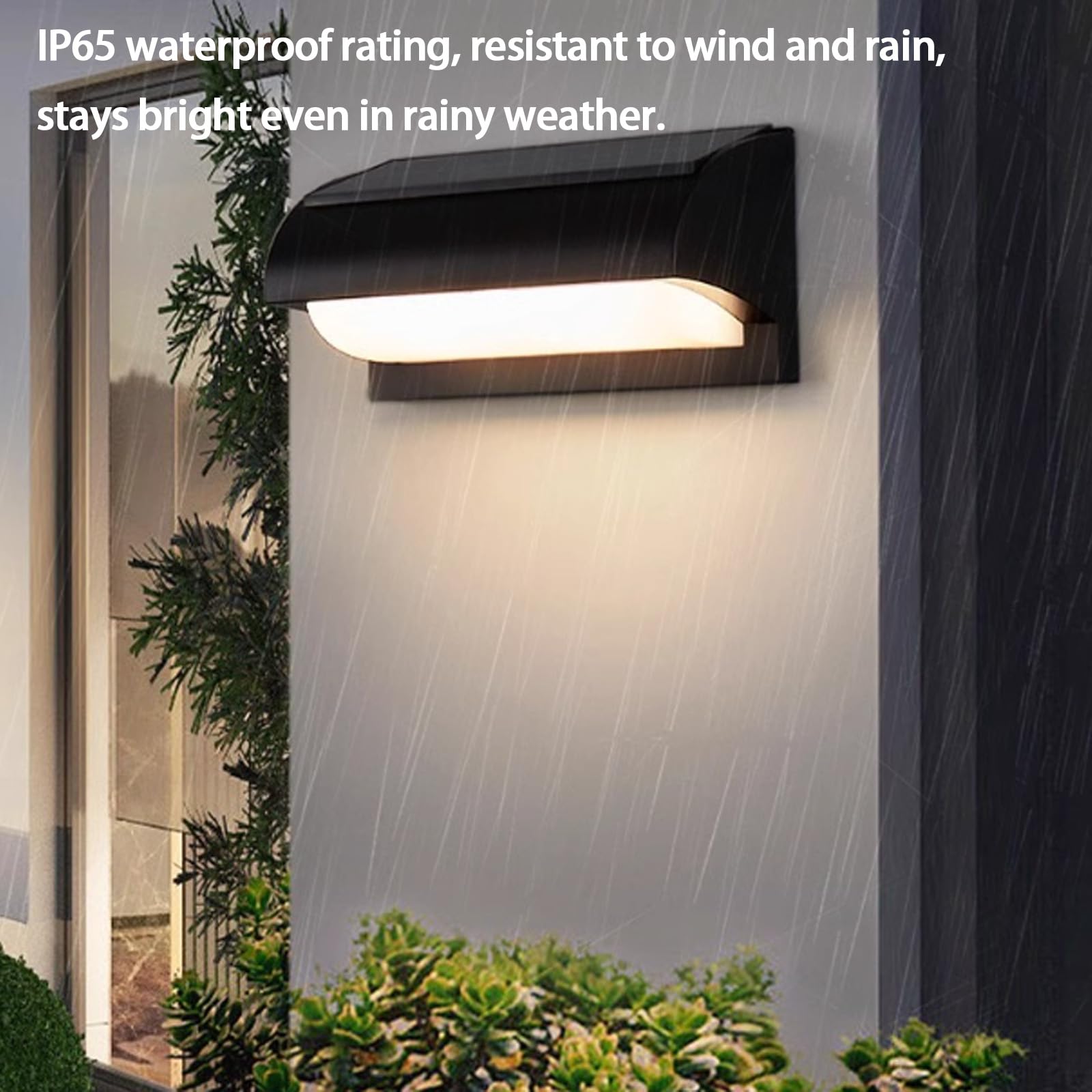 Applique da Parete Moderna a LED per Esterni con sensore di Movimento, Applique da Parete con Telecomando, Lampada da Parete dimmerabile IP65 Impermeabile, in Acrilico, Ricaricabile a energia sol