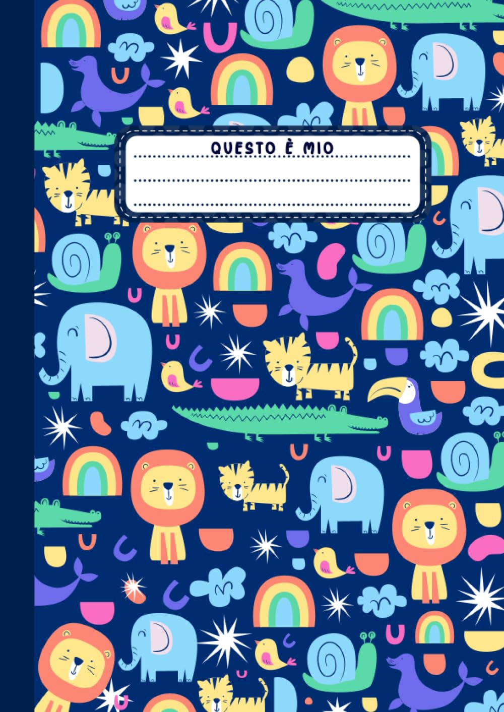 Questo è mio: Quaderno a fogli bianchi: Album da disegno senza righe e senza quadretti per appunti, scrivere, dipingere | 110 pagine | Formato A4 | Animali spiritosi