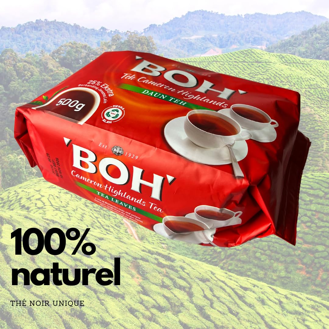 ALIBOOSTER - BOH Herbata czarna 500 g | infuzja, mocna i żywa | góry Azji Cameron Highlands