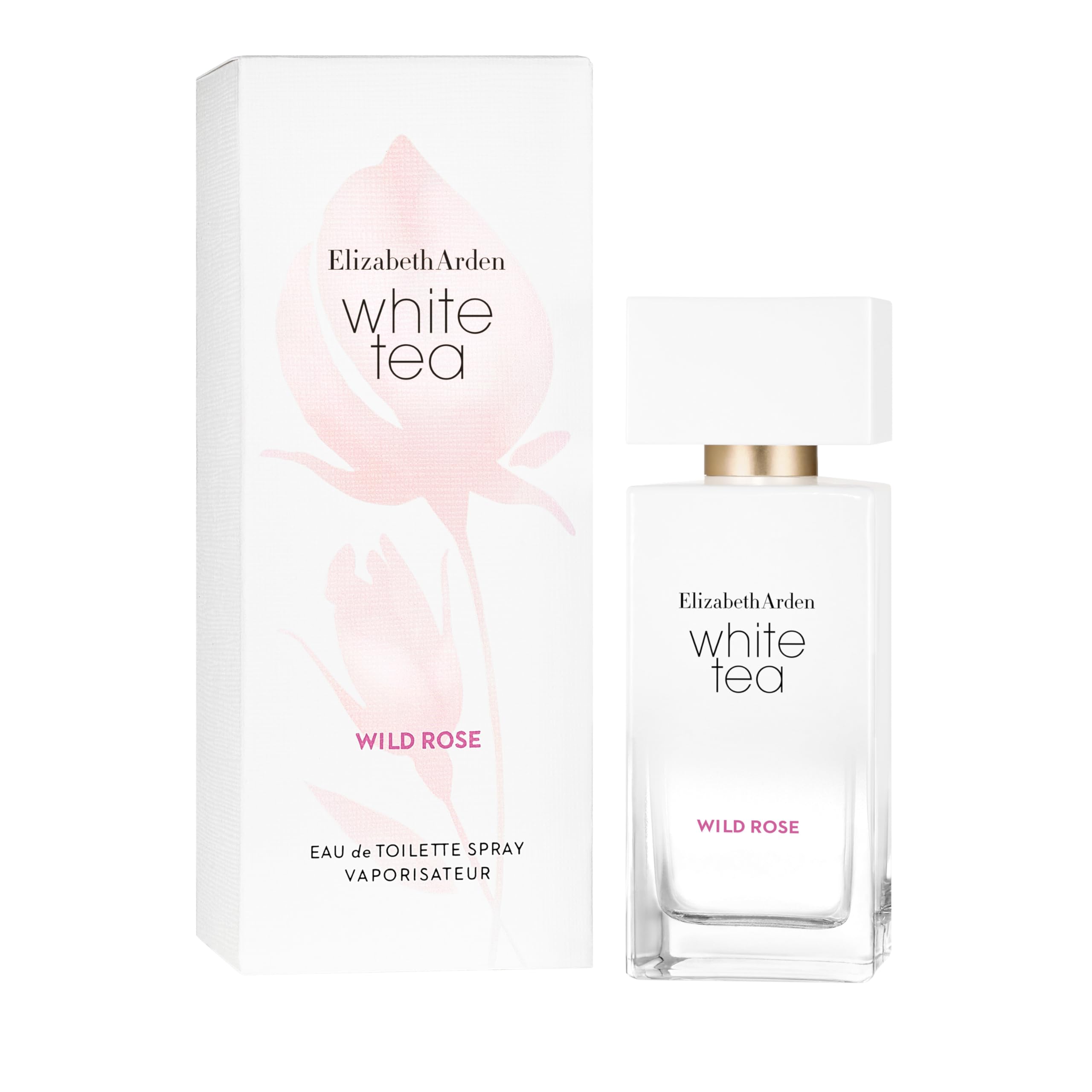 Elizabeth Arden White Tea Wild Rose – Eau de Toilette femme/women, 50 ml, floraler Damenduft mit holziger Note, ausgewählte Inhaltsstoffe & edles Design, Alltags-Parfüm