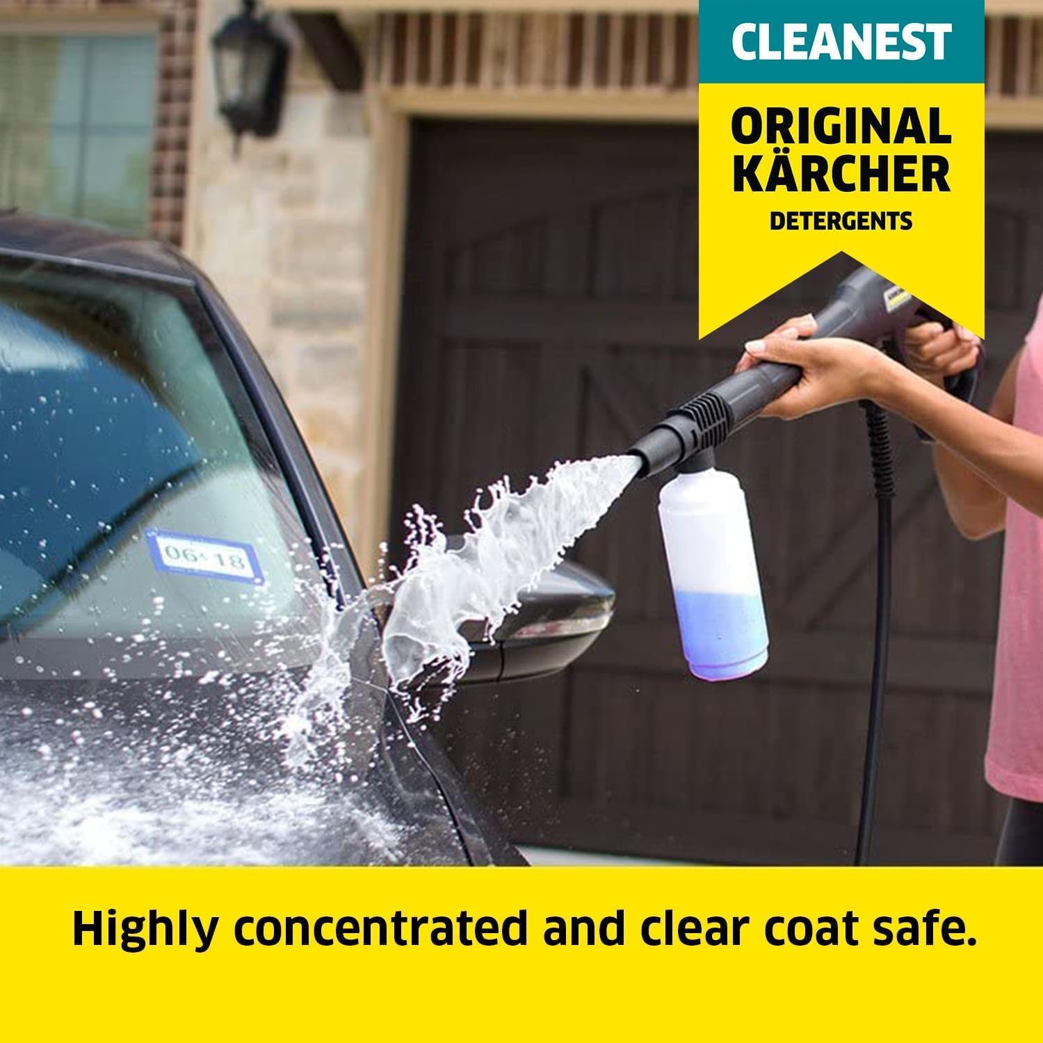 Kärcher Vehicle Wash and Wax, Pressure Washer Detergent, Cleans Cars, Bikes, Trucks, Boats and More, Highly Concentrated, Makes up to 5 gal of Cleaner