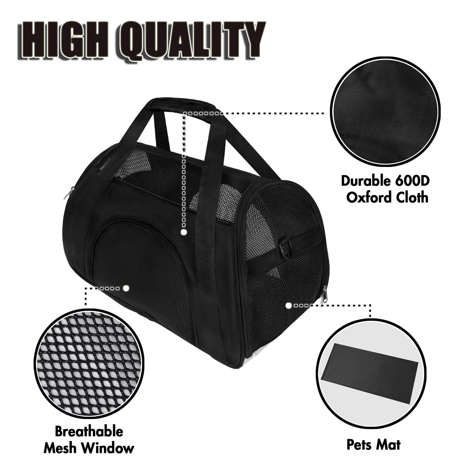 Soft Sided Portable Cat Carrier - Image 3