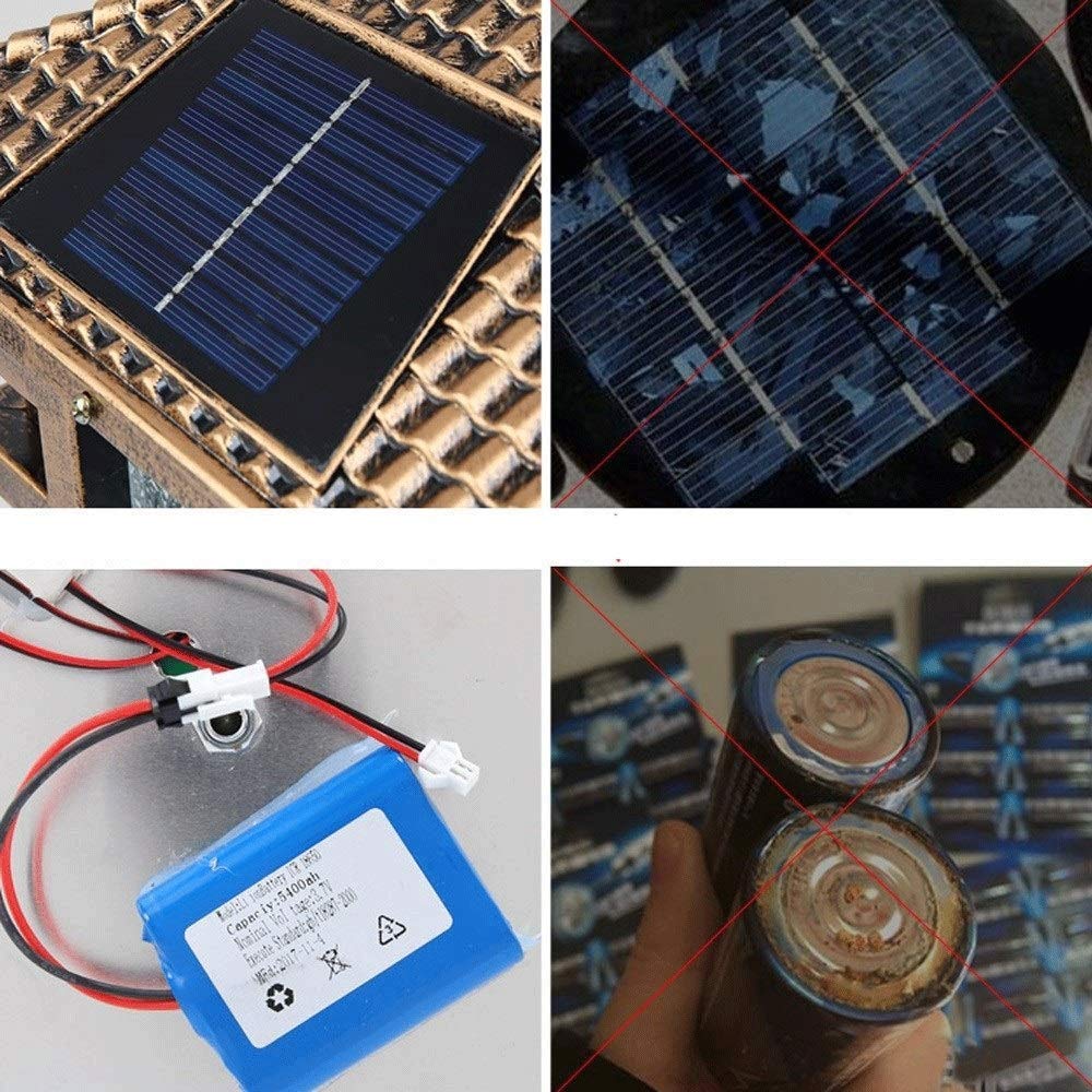 Vintage Kreative Quadratische Solar LED Säulenscheinwerfer IP65 Wasserdicht Rasen Fackel Licht Bodenleuchte Hochlicht Terrasse Landschaft Straßenlaterne Garten Villa Park Säule Scheinwerfer Weg