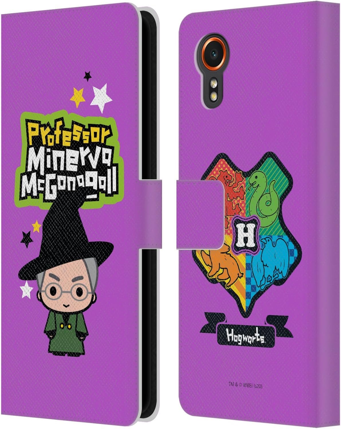 Head Case Designs Officially Licensed Harry Potter Professor Mcgonagall Deathly Hallows XXVIII Leather Wallet Case Compatible with Samsung Galaxy Xcover7 5G