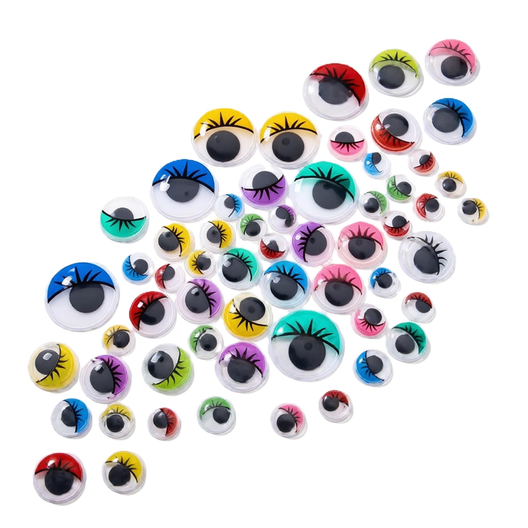 A2z Pack Of 50 Googly Wiggle Eyes Craft Pack 50 Pieces Assorted Sizes And Colours Self Adhesive Craft Eyes For Kids Art Diy Scrapbooking Card Making Sewing School Projects