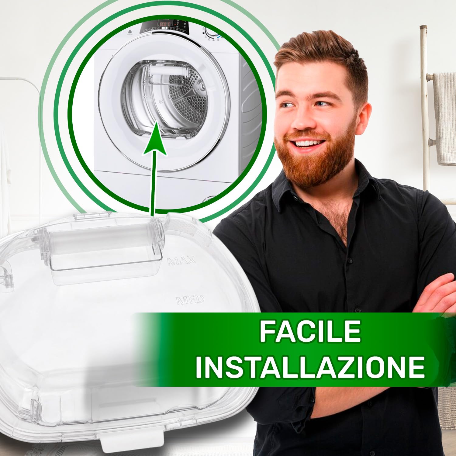 Serbatoio Raccolta Condensa per Asciugatrice 40008542 40009648 per Candy