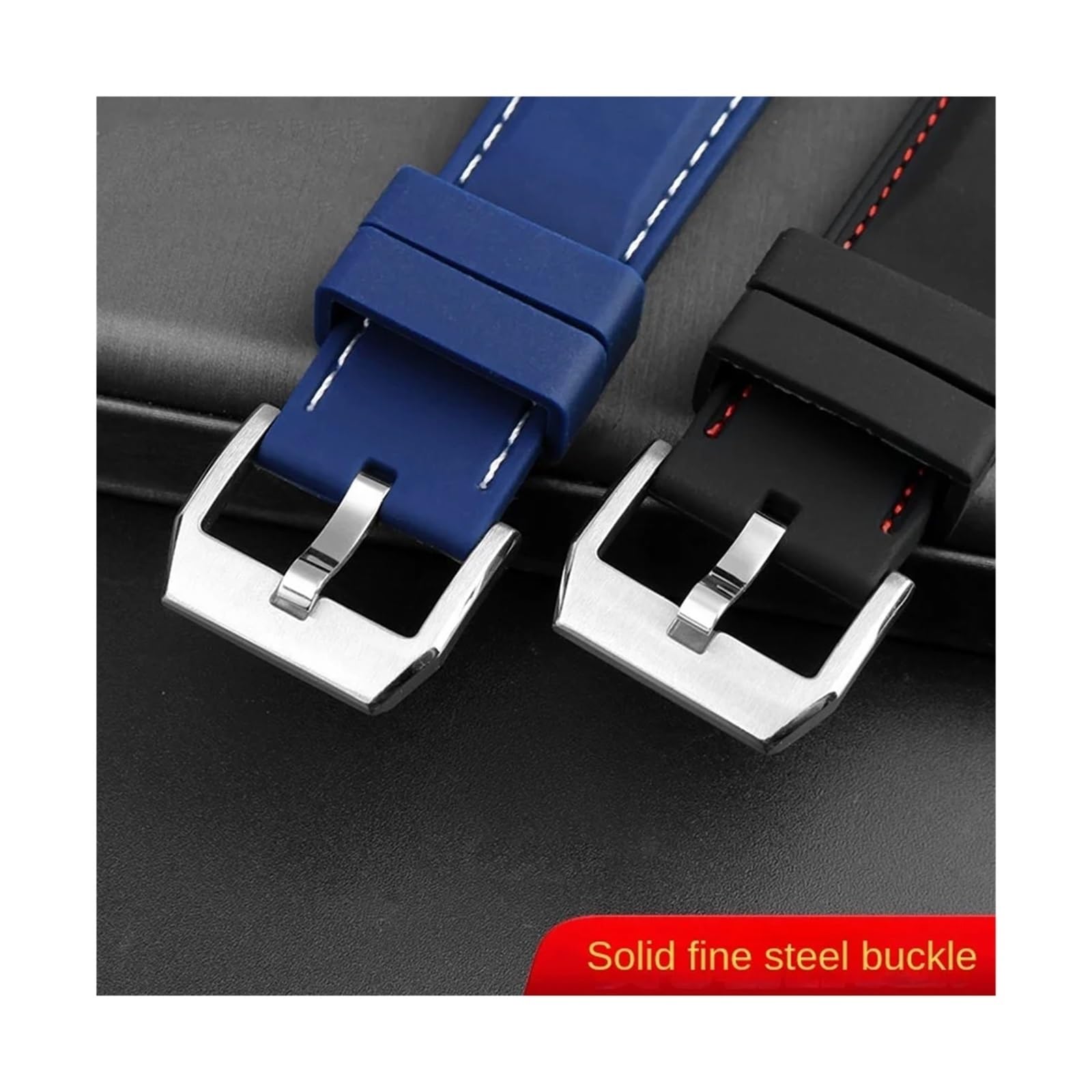 Ajustement pour Les Hommes Silicone Watchband 20 mm 22 mm Strape DE MONTRATION MELLEMENT ARRÉEMENT