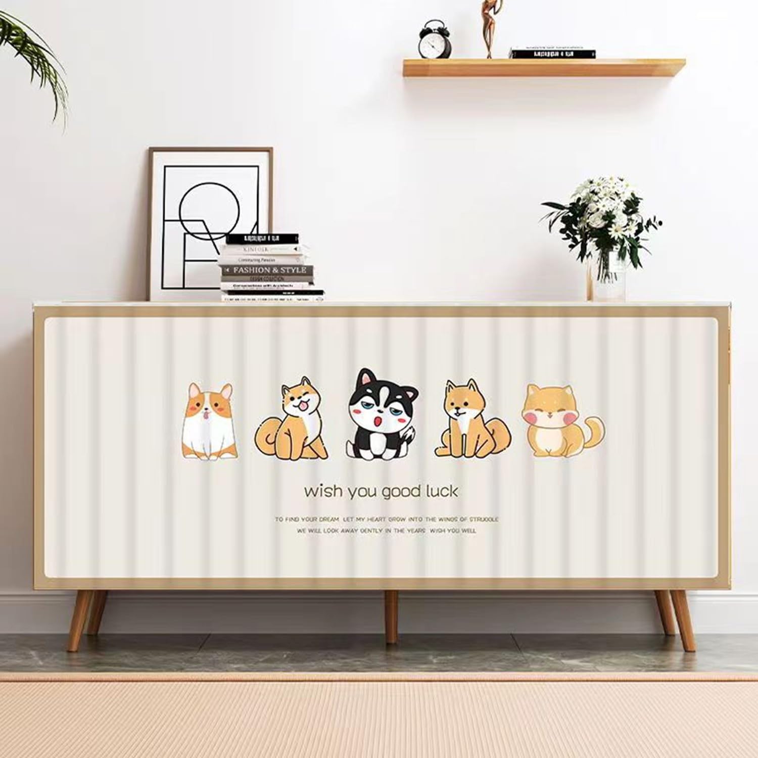 BLUEZY Kitchen Curtain under the Sink, Kitchen Curtain, Curtain Dustproof for Storage Cabinets, Privacy Protected, Dustproof for Shoe Cabinets, Cabinets, Bookcase, Shelf A20,W120*H70cm