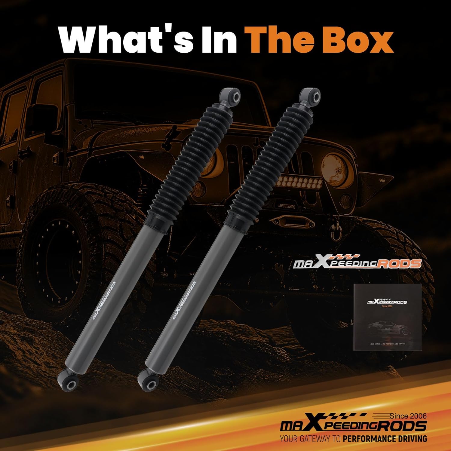 maXpeedingrods 0-6" Rear Shock Absorbers for Ram 3500 4WD 2003-2024, G1 Version
