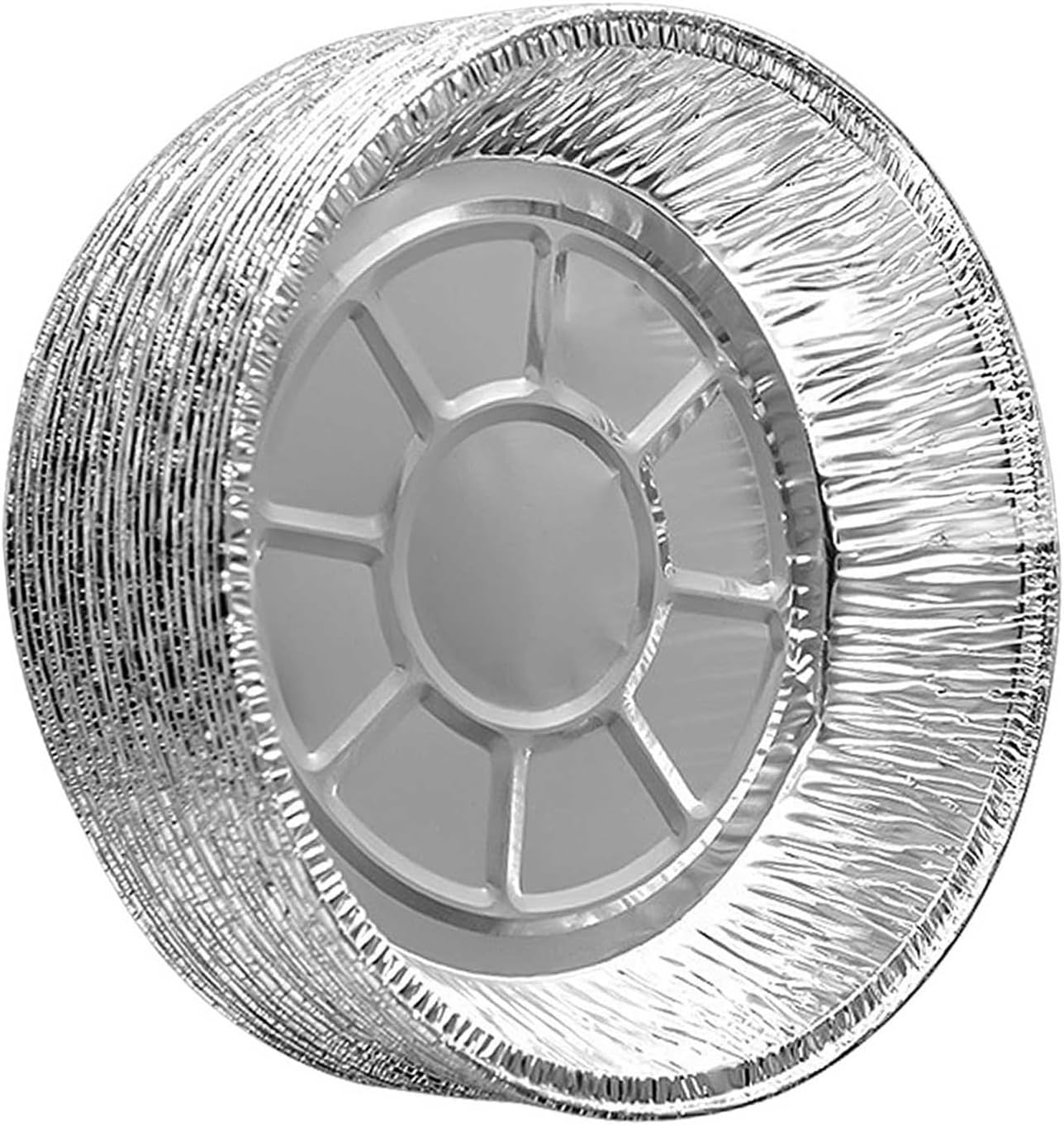 50PCS 9 Inch Disposable Aluminum Foil Plates, Round Tin Foil Pie Pans for Air Fryers, Baking, Cooking, Storage, Roasting (7 inch)