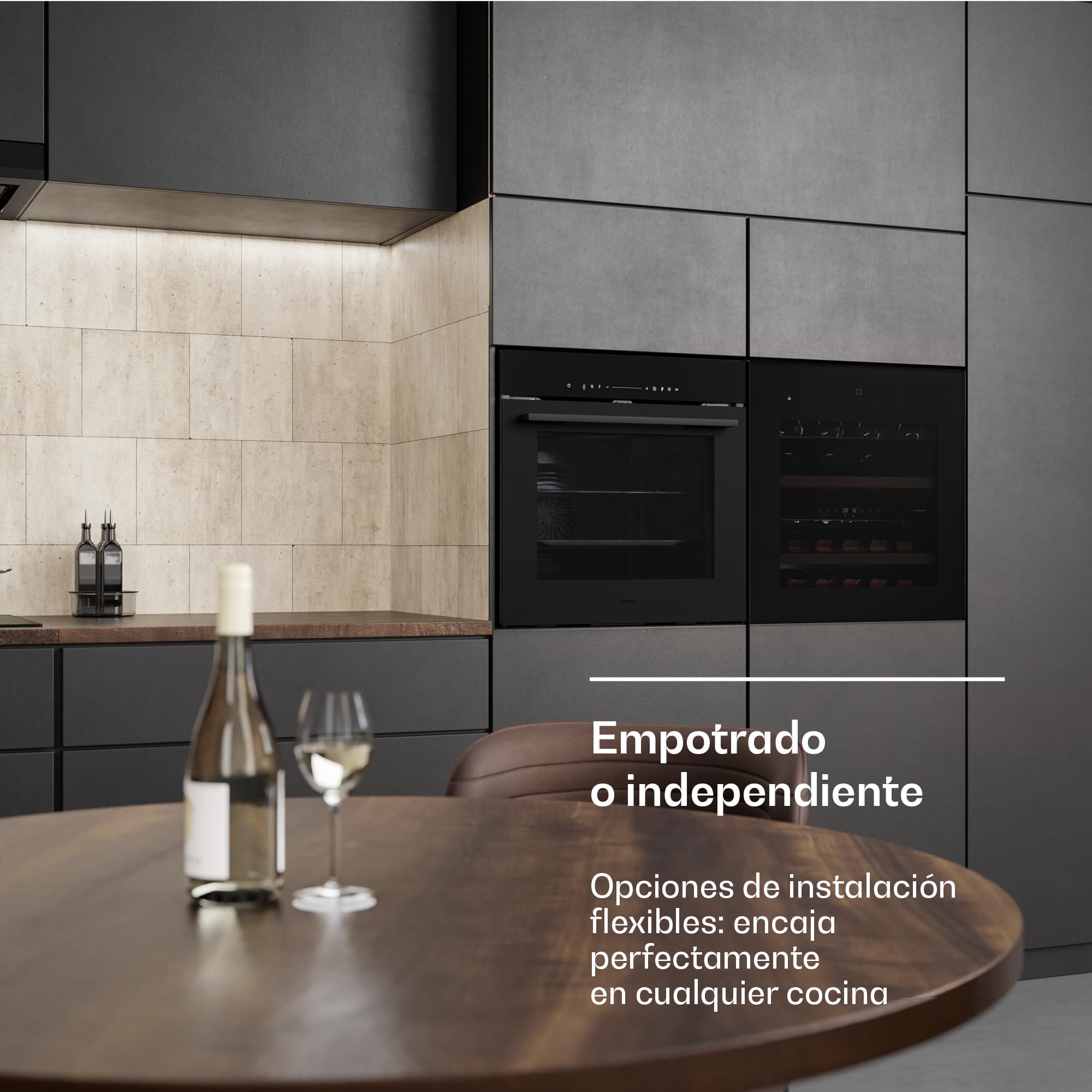 Klarstein Velaire Vinoteca 2 Zonas - 36 Botellas, Empotrable, 5-22°C, Control Táctil, LED, Estantes de Madera, Puerta UV, 41 dB, Nevera Vinos, Cava Vino