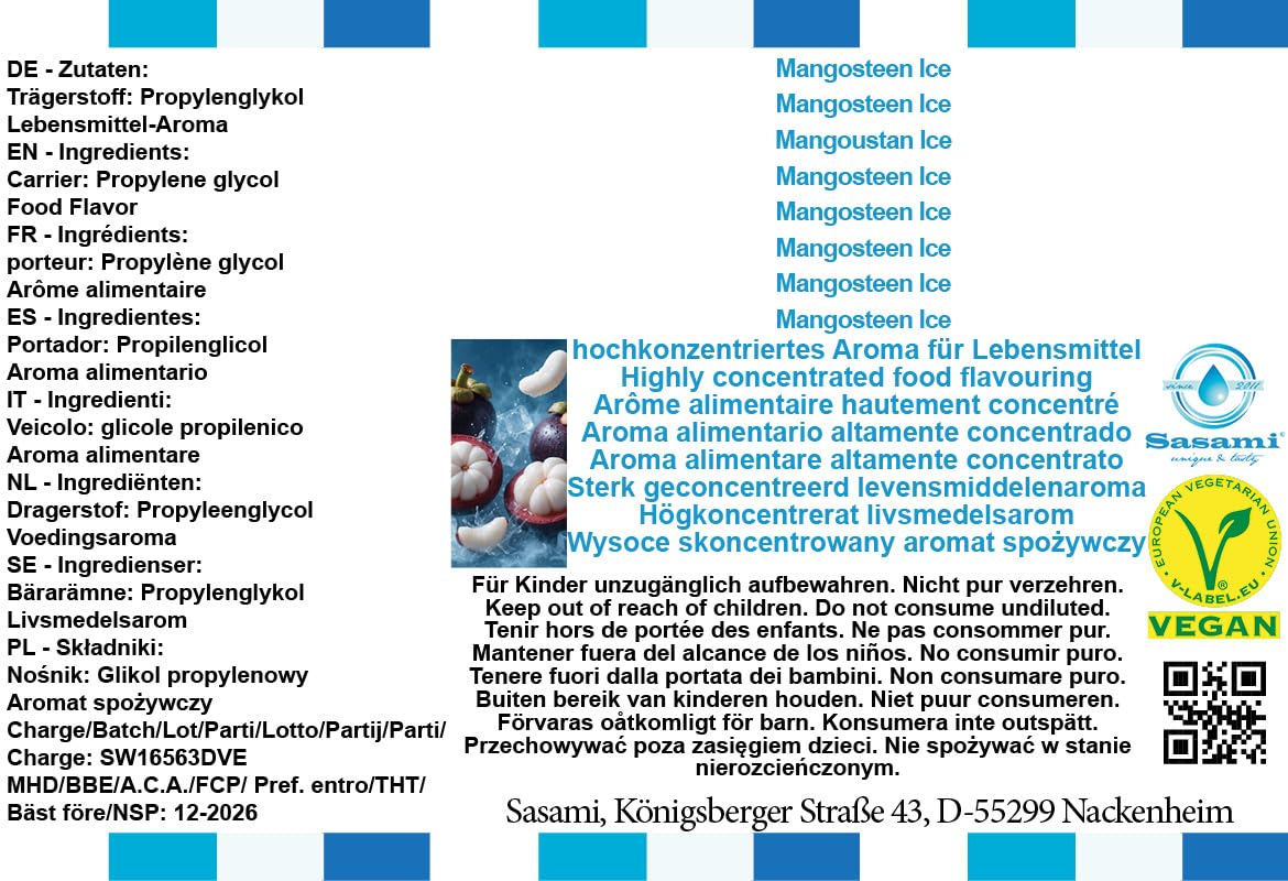 Mangosteen Ice Aroma Konzentrat - Vegan - Sasami - 100ml