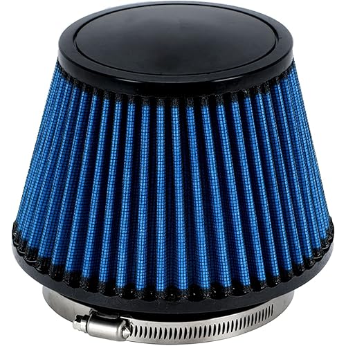 PTNHZ Blue Neck 4.5"/115mm Car High Flow Cold Air Intake Air Filter Power Intake Air Inlet System Mushroom Head Air Cleaner