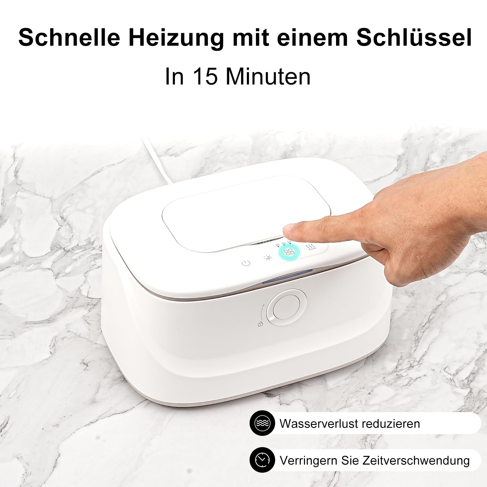 Smart Baby Feuchttücher Wärmer - DREI Temperaturen Anpassung, Kleine Nachtleuchte Weicher Augenschutz, Top-Heizung Frische Handtücher Heizung, Energiesparende Alltagsgegenstände für Babys