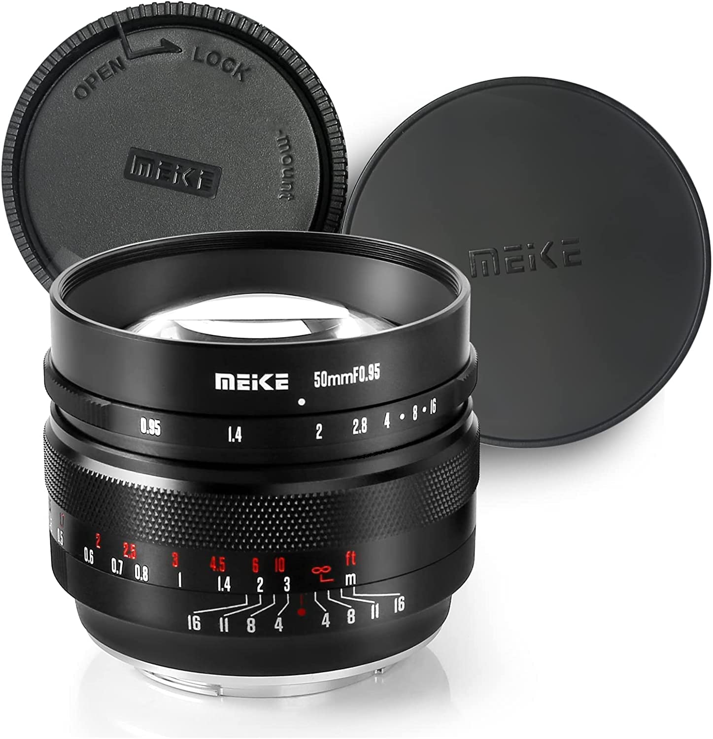 Meike 50mm f0.95 Large Aperture Manual Focus Lens Compatible with Canon EF-M Mount Mirrorless Cameras EOS M M2 M3 M5 M6 M10 M50 M100 M6II M200 etc