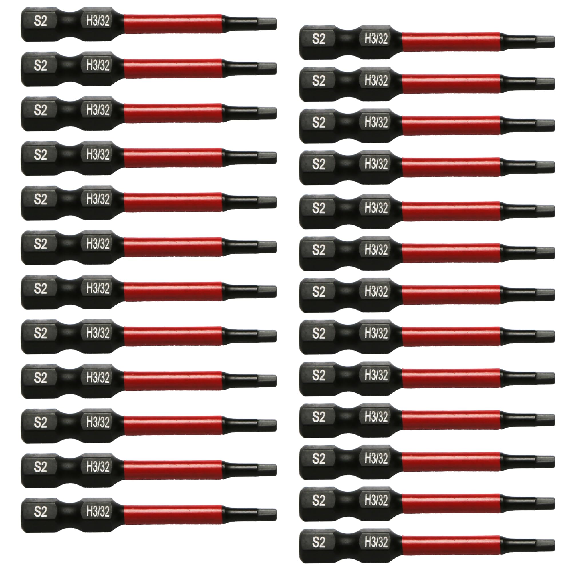 TMAX Embouts H3/32" en Acier S2 de Haute Précision CNC pour Tournevis à Percussion x25