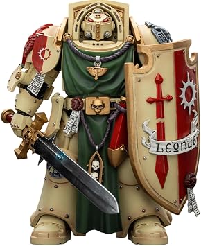 JOYTOY Warhammer 40k Dark Angels Deathwing Knight 2 with Power Sword, Storm Shield and Watcher in The Dark 1/18 Action Figure Collect and Display Model