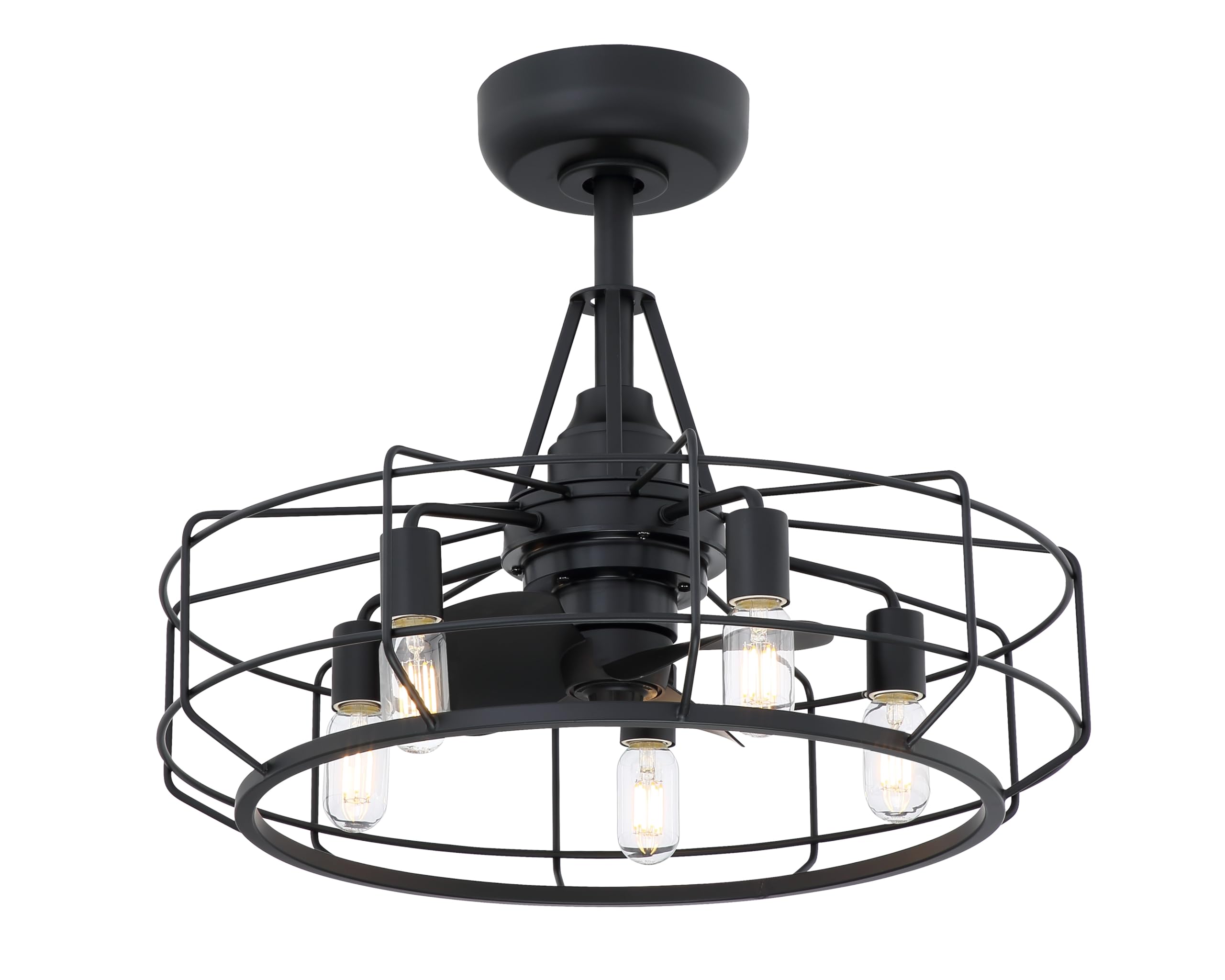 Archive 24 inch Indoor/Outdoor Ceiling Fan with LED Bulb Light Kit - Black