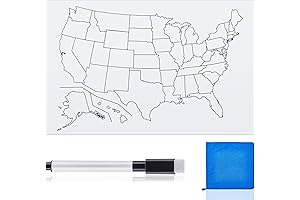 24 x 36 Inch Blank United States Map Dry Erase Poster Laminated...