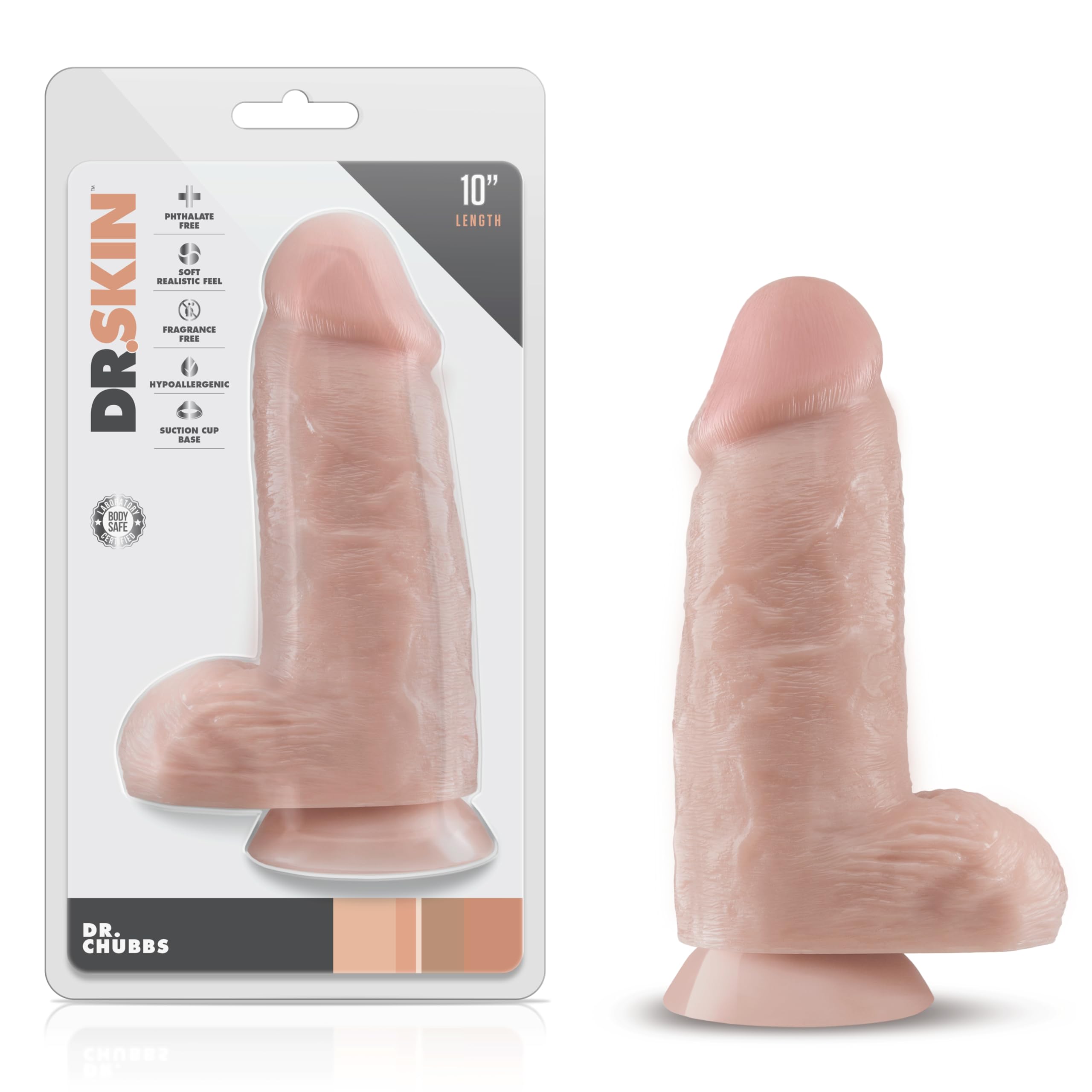 Amazon.com: Blush Novelties Dr. Skin Dr. Chubbs Realistic Dildo – 10 Inch  Extra Thick Wide Adult Dildo for Men & Women – Soft Body Safe Material with  Strong Suction Cup for Hands-Free