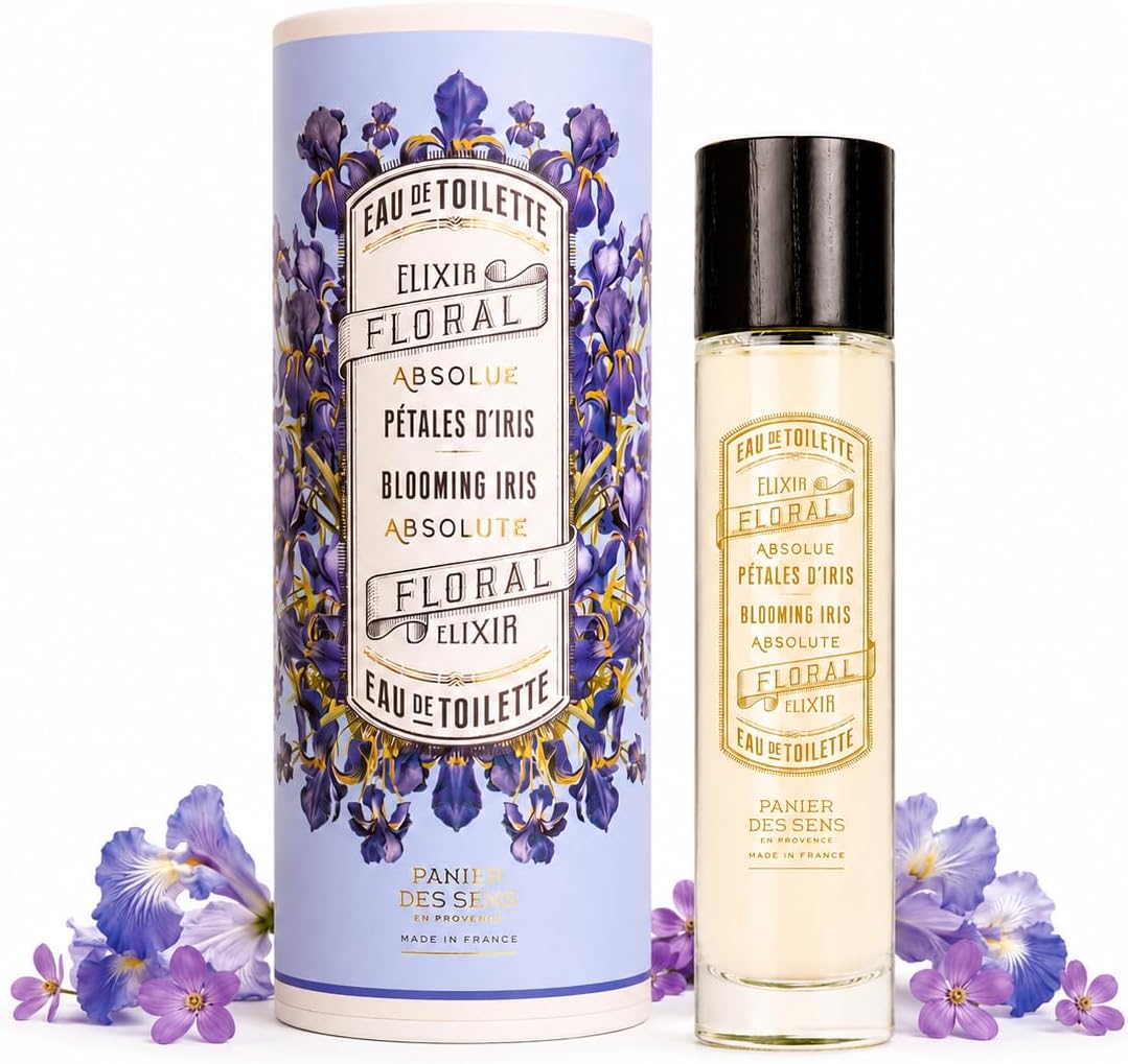 Panier des Sens Iris Eau de Toilette for Women, 1.7 fl oz | Light French Perfume For Women | Floral & Powdery Fragrance | Made For Everyday Wear | Fresh, Elegant Fragrance Trail