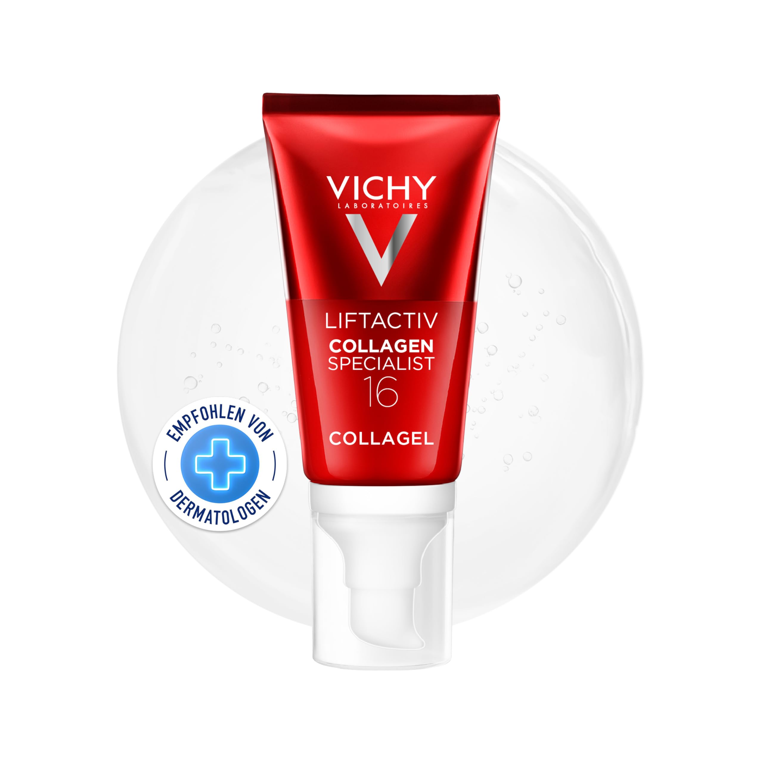 Vichy Liftactiv Hydratisierendes und aufbauendes Kollagen-16-Gel mit Co-Bonding-Technologie für Männer und Frauen, 50 ml