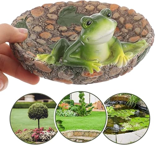 Miniatura 8 de Adorno de rana pequeña de resina para jardín al aire libre para patio, césped, patio, decoración de agua