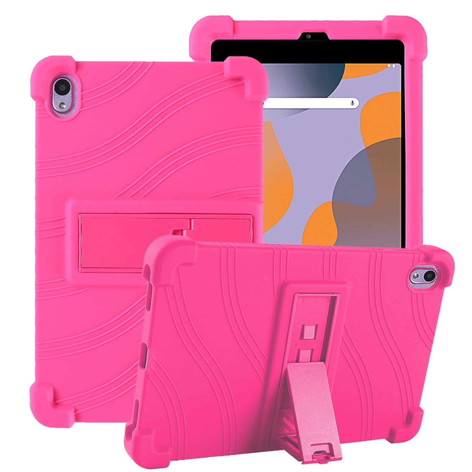 Kwamaz for Onn 7 inch Tablet Case (2024) Model 100135924, Kids Soft Silicone Cover for Walmart Onn Tablet Case 7 inch (Gen 4), Pink