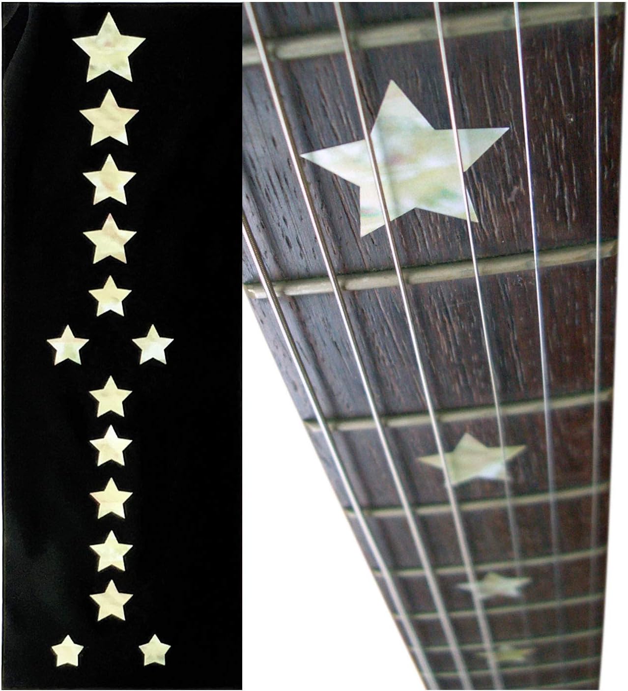 Jockomo Everly Brothers Star (White Pearl) Guitar Inlay Sticker