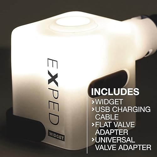Miniatura 4 de Exped Widget | Bomba de colchoneta de dormir de alta potencia | Banco de baterías recargables | Linterna de lúmenes, blanco/azul marino