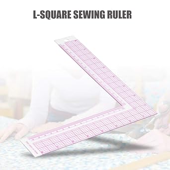 L-Shaped 6 Inch Transparent Sewing Ruler for Quilting Tailoring Measuring Craft Tool (5808)