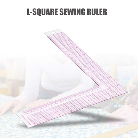 L-Shaped 6 Inch Transparent Sewing Ruler for Quilting Tailoring Measuring Craft Tool (5808)