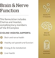 Vista 5 de Solgar Choline/Inositol 500 mg/500 mg, 100 Vegetable Capsules - Energy Metabolism, Liver Health, Essential for Brain & Nerve Function - Non-GMO