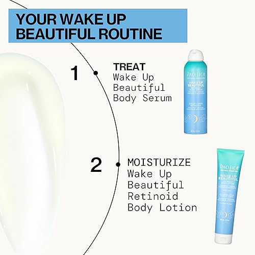 Miniatura 6 de Pacifica Beauty, Wake Up Beautiful Body Lotion & Body Serum Set, Rellenos, Renueva la elasticidad, hidratante, sin petróleo, hidratante corporal