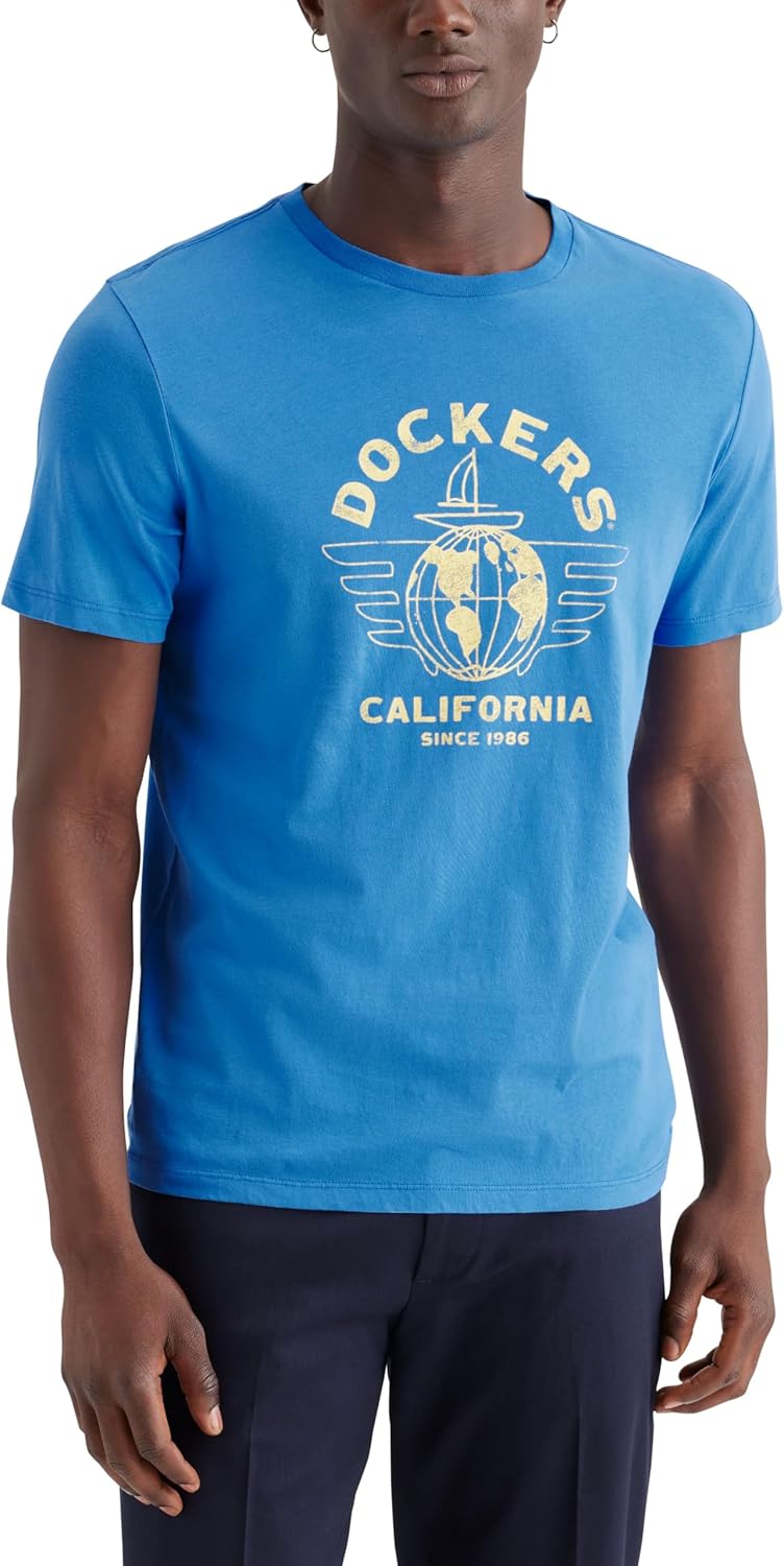 Dockers Maglietta Uomo Con Colletto A Costine E Motivo All-Over - 3