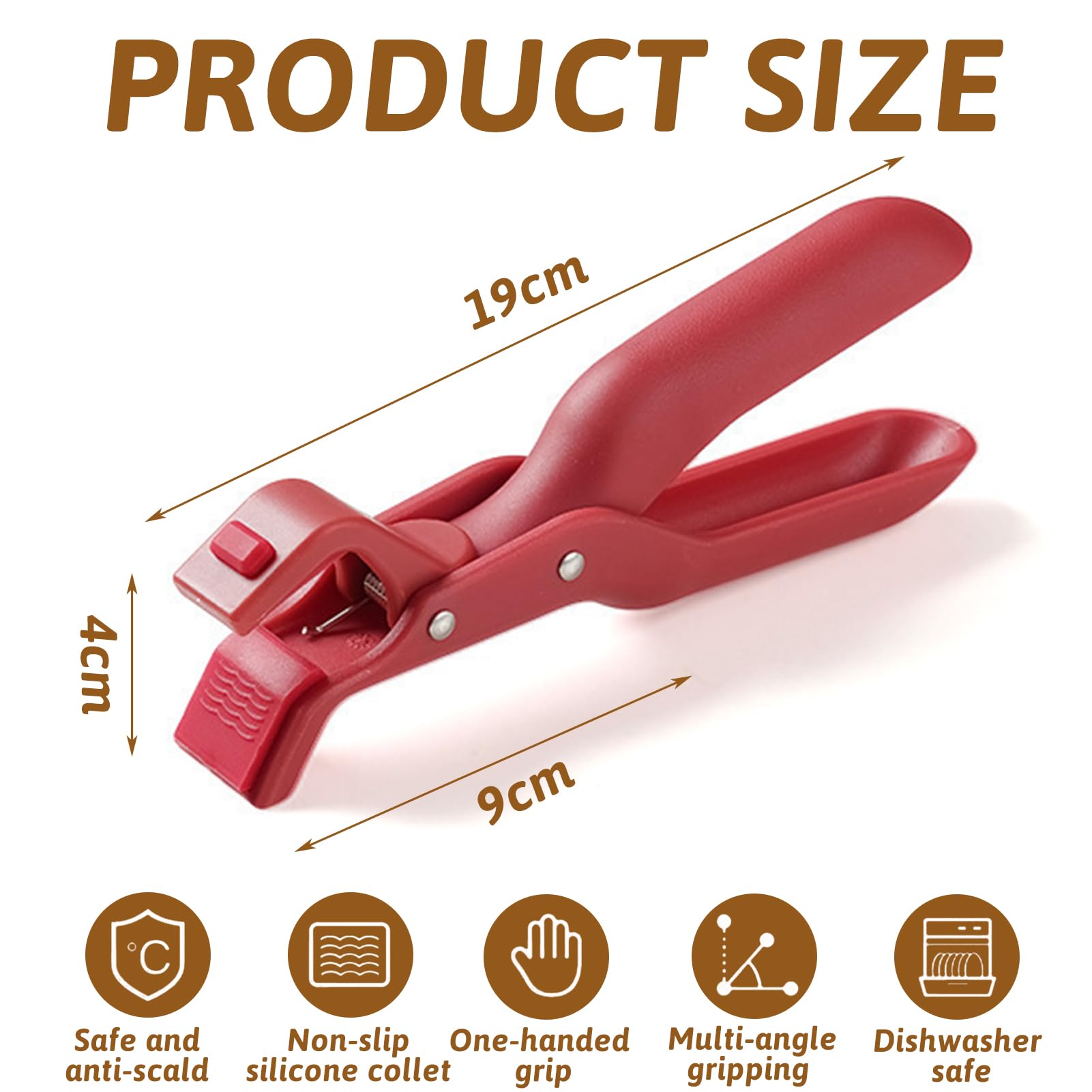 Clip multiuso anti-scottatura per cucina, pinze per piatti caldi e ciotole, clip in silicone antiscivolo, isolamento termico, clip anti-scottatura ( verde