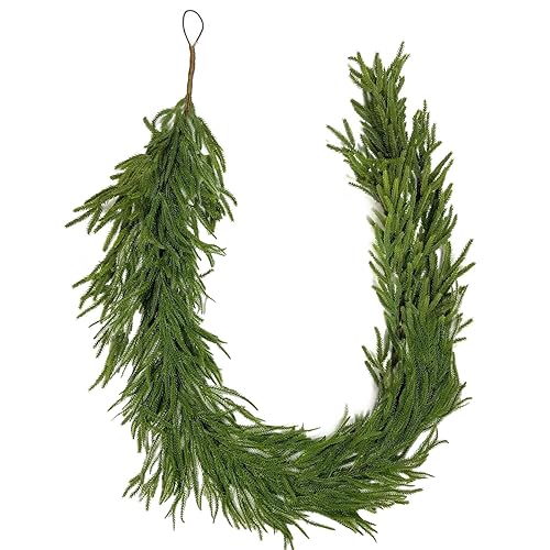 9 FT Real Touch Norfolk Pine Garland Green Artificial Christmas