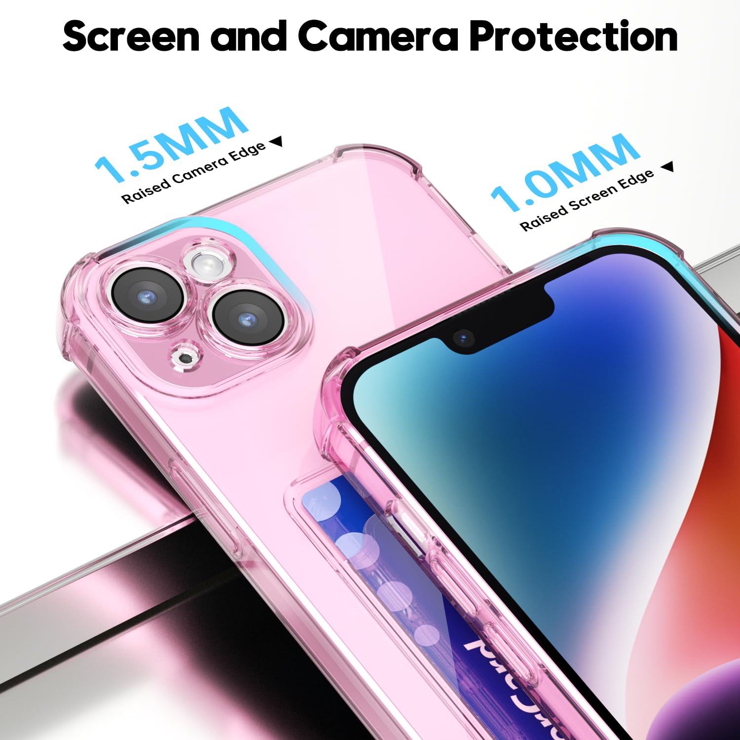 Svanove for iPhone 14 Plus Case Wallet Clear, Card Holder Case with Credit Card Slot - Image 4