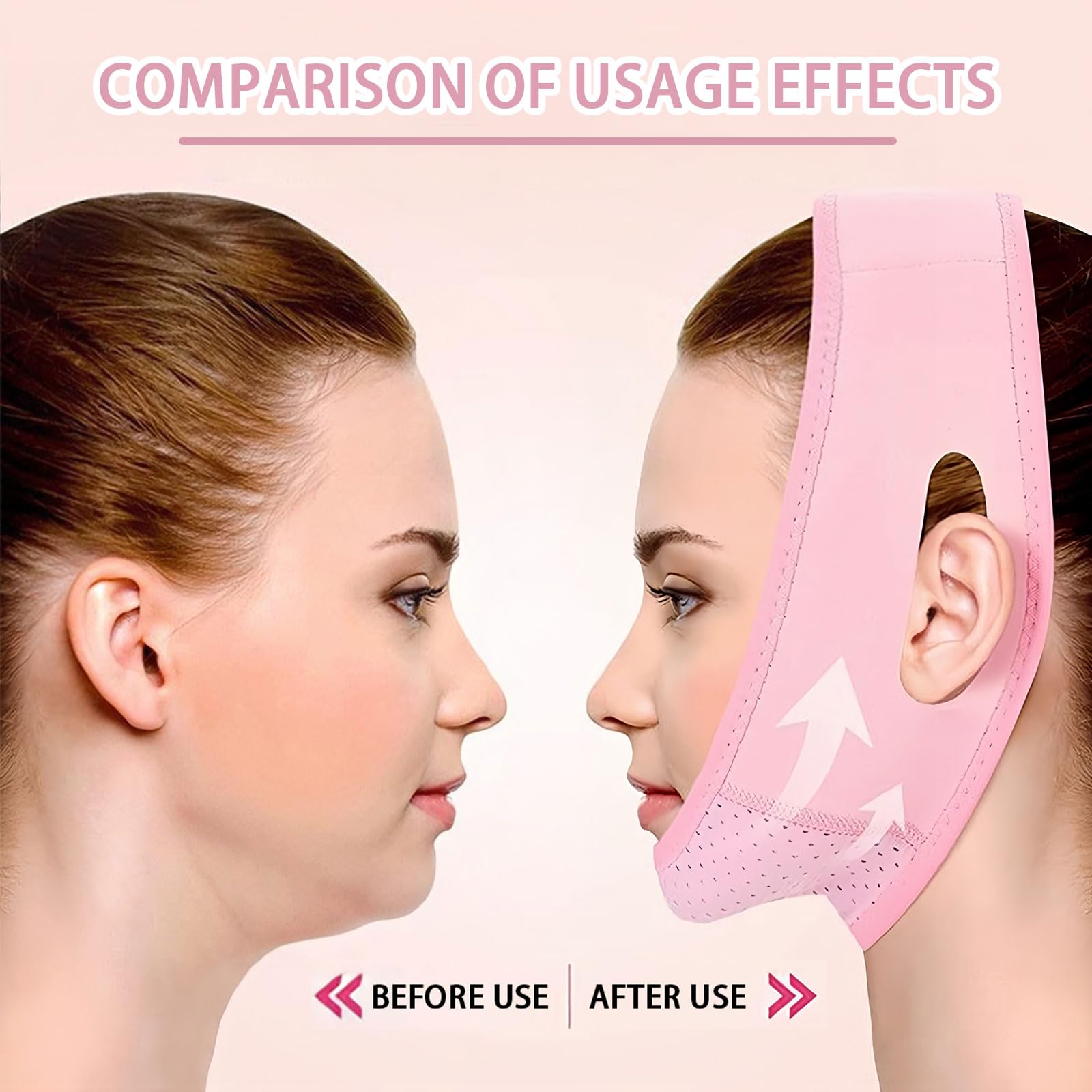 AYNKH Double Chin Lift V Line Mask, Reusable V-Shaped Chin Strap for Women & Men, Jawline Lifting Face Strap - Image 4