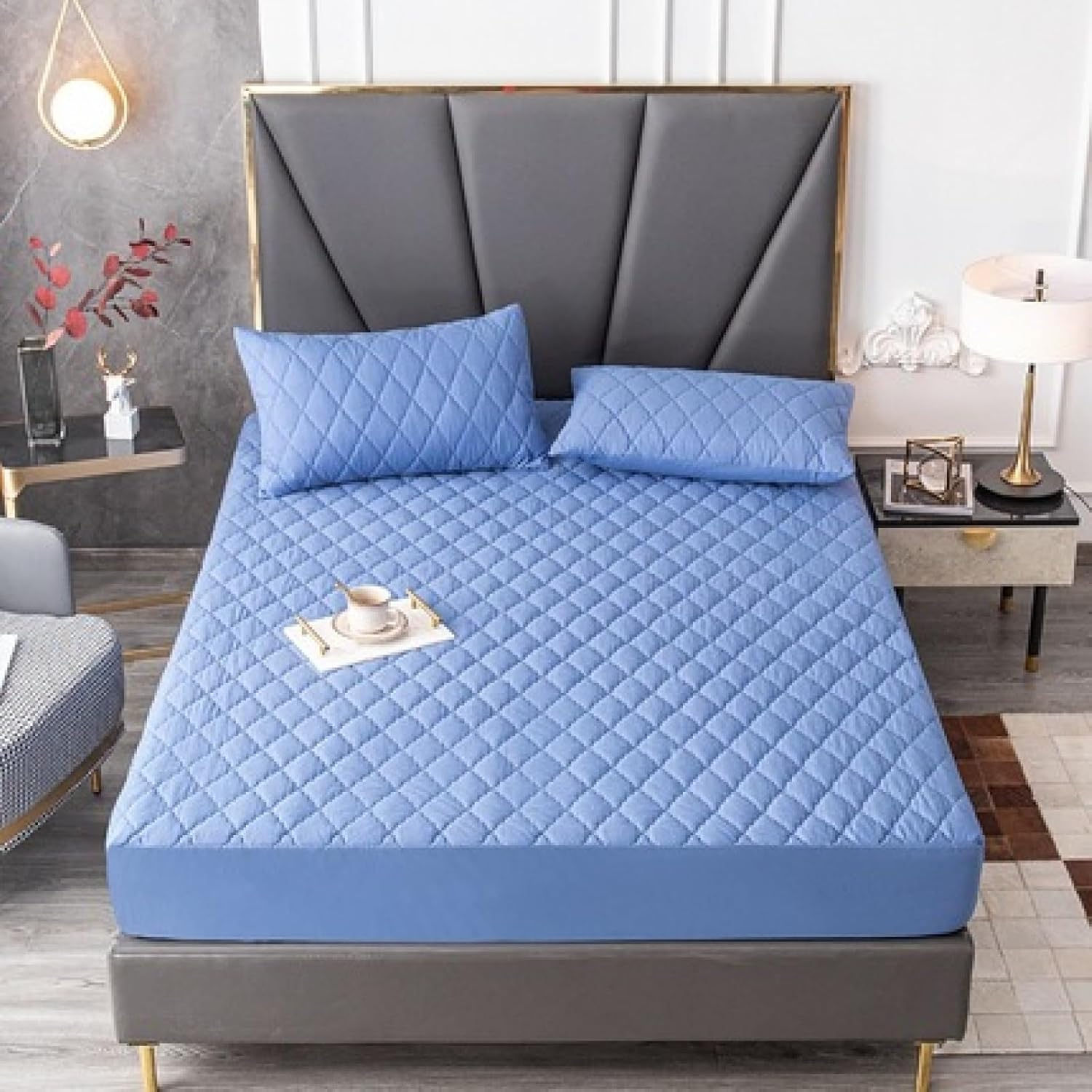 LSZHBSL Incontinence Bed Pad 153 x 203 + 25 cm Waterproof Mattress