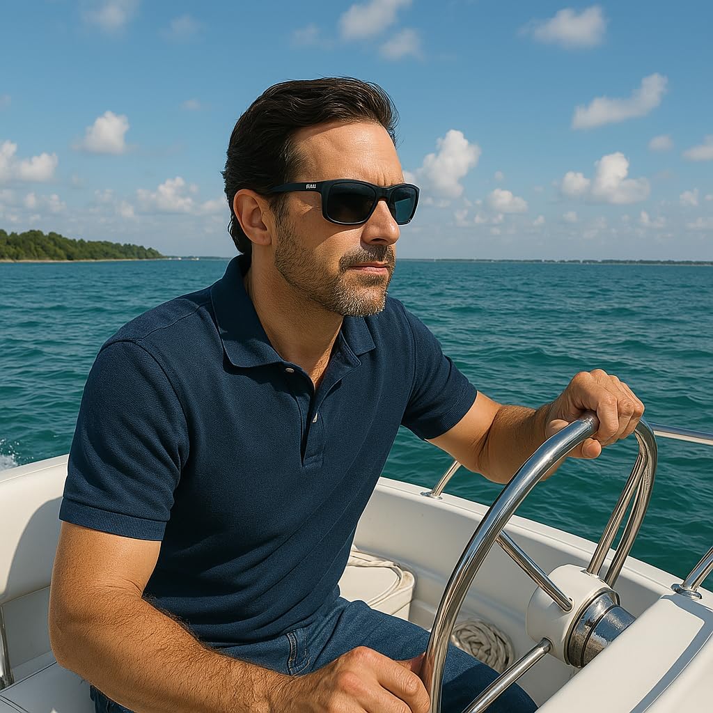 Raze Eyewear Offshore Sports & Boating Polarized Sunglasses Black Frame w/Smoke Lenses - Image 9